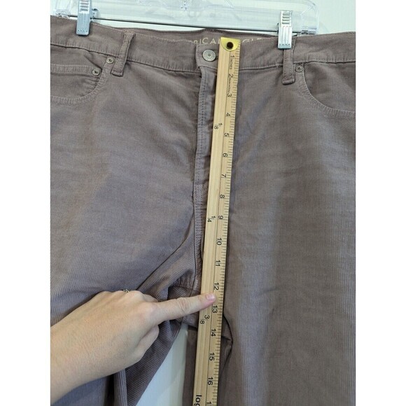 American‎ Eagle 90s Straight Pants Plus Size 18 Mauve Corduroy - Picture 15 of 16